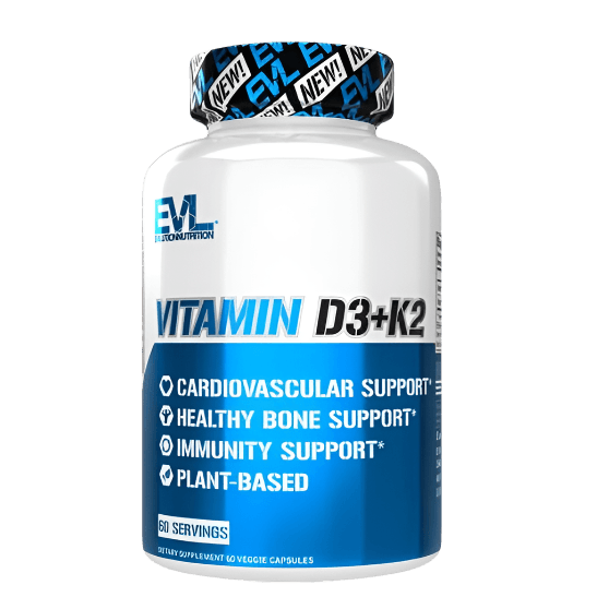 EVL Vitamin D3+K2, 60 Veggie Capsules