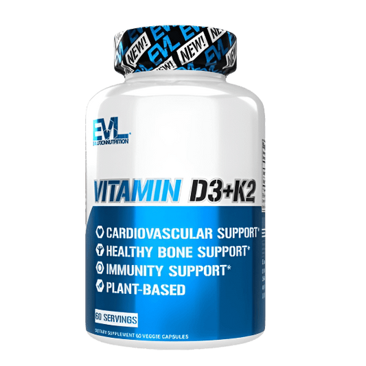 EVL Vitamin D3+K2, 60 Veggie Capsules