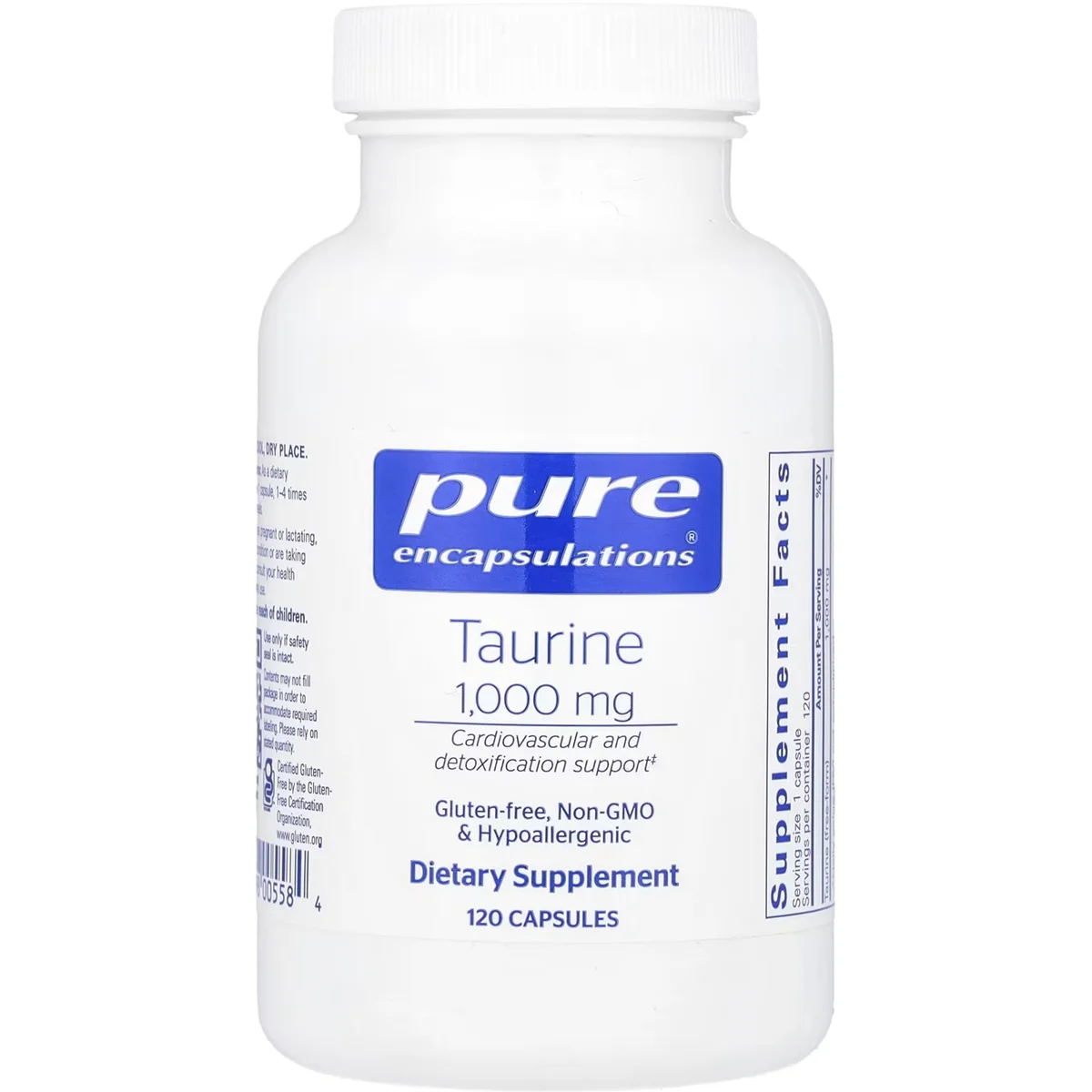 Pure Encapsulations Taurine – 1000mg, 120 Capsules