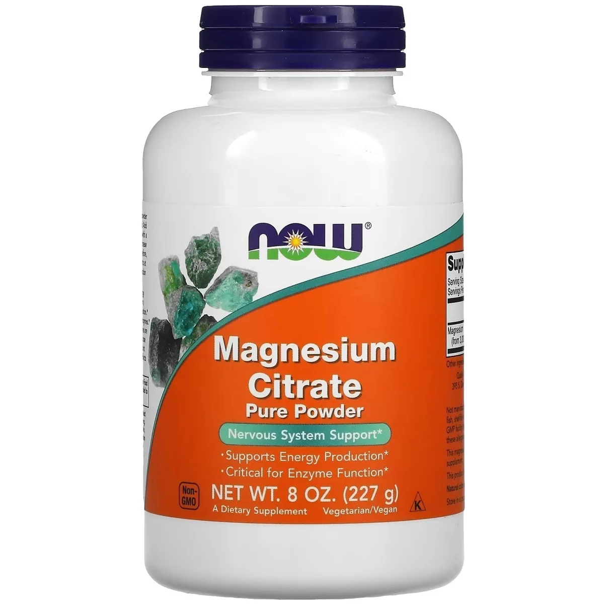 NOW Foods Magnesium Citrate Powder – 450mg, 76 Servings