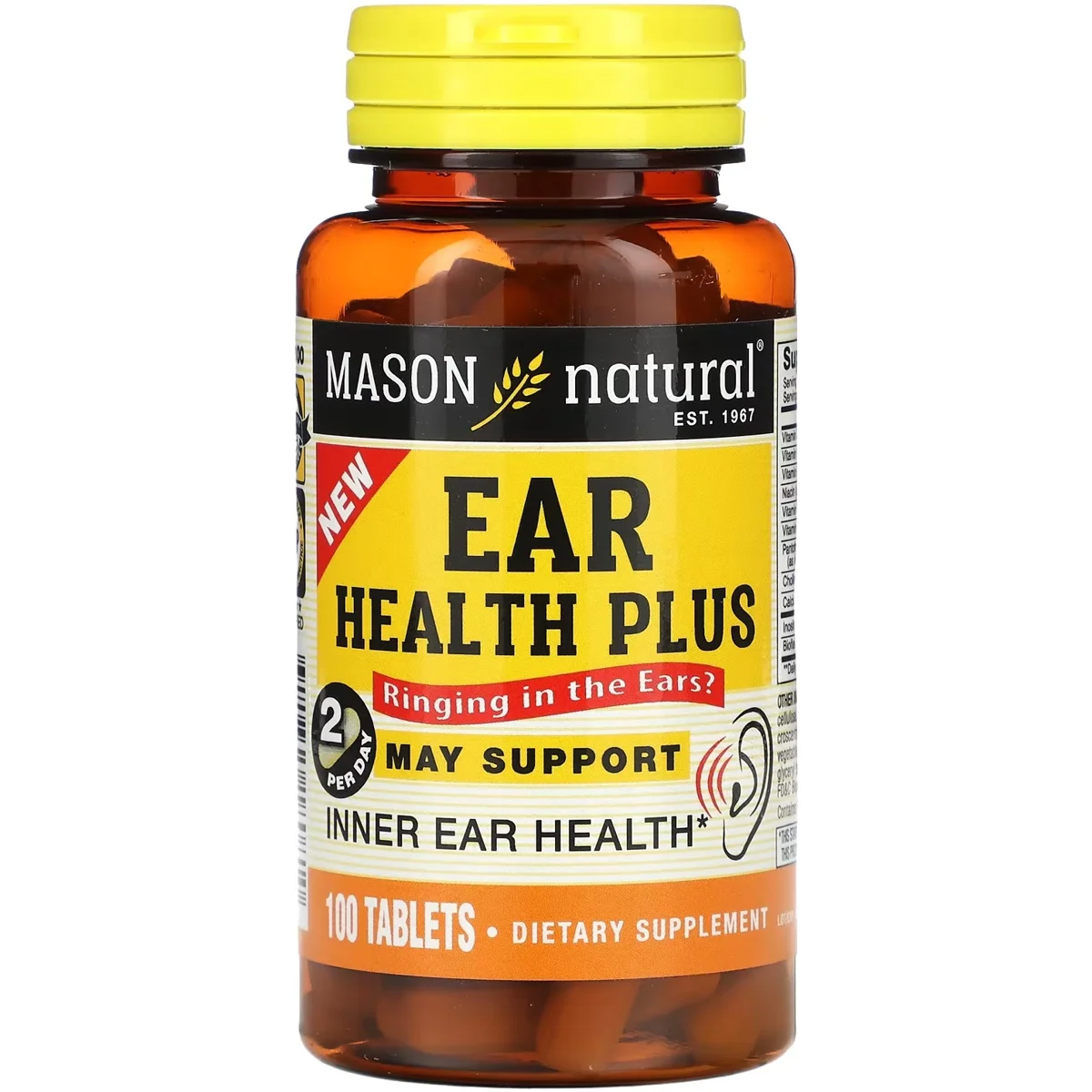 Mason Natural Ear Health Plus – 100 Tablets