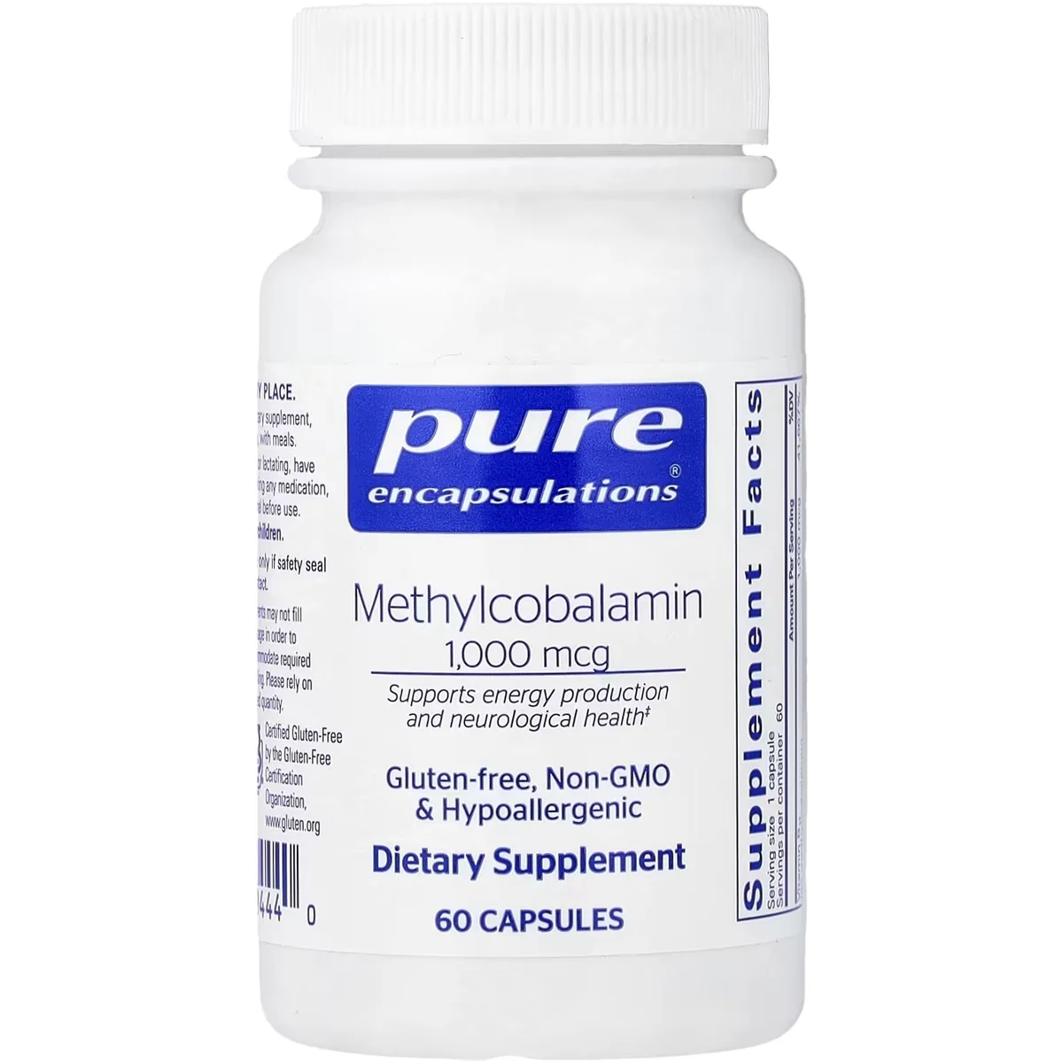 Pure Encapsulations Methylcobalamin (Vitamin B12) – 1000mcg, 60 Capsules