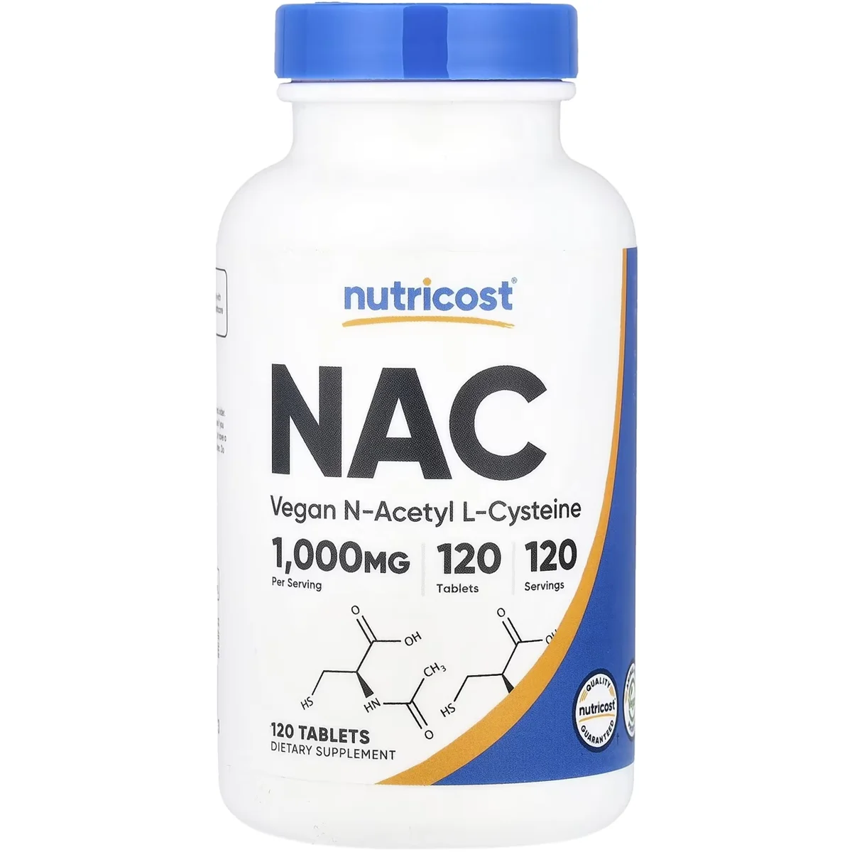 Nutricost NAC (N-Acetyl Cysteine) – 1000mg, 120 Capsules