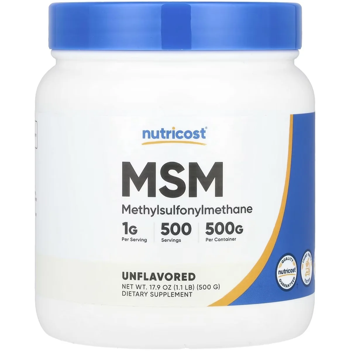 Nutricost MSM Powder – 1000mg, 500 Servings