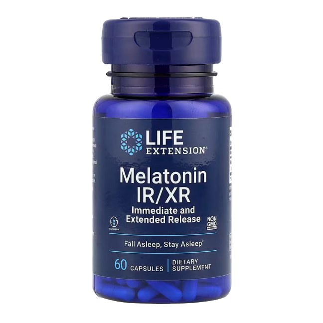 Life Extension Melatonin IR/XR, 60 Capsules