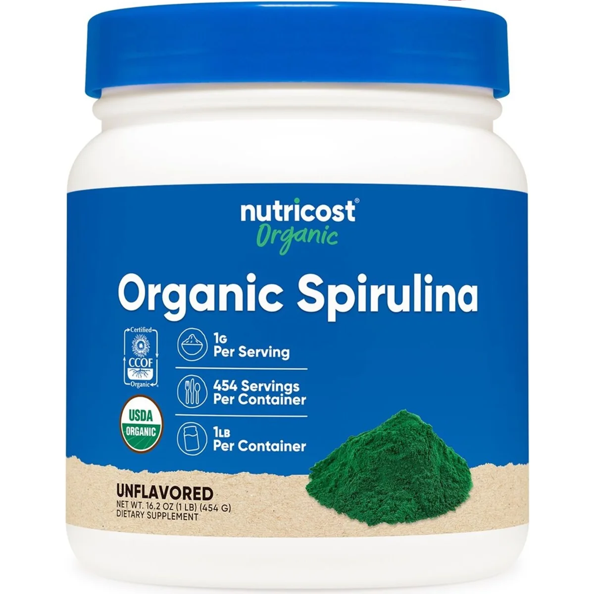 Nutricost Spirulina Powder – 1000mg, 454 Servings