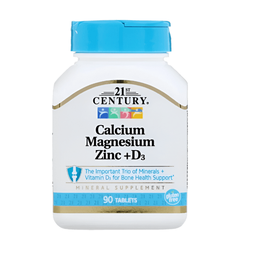 21st Century Calcium Magnesium Zinc + D3 90 Tablets