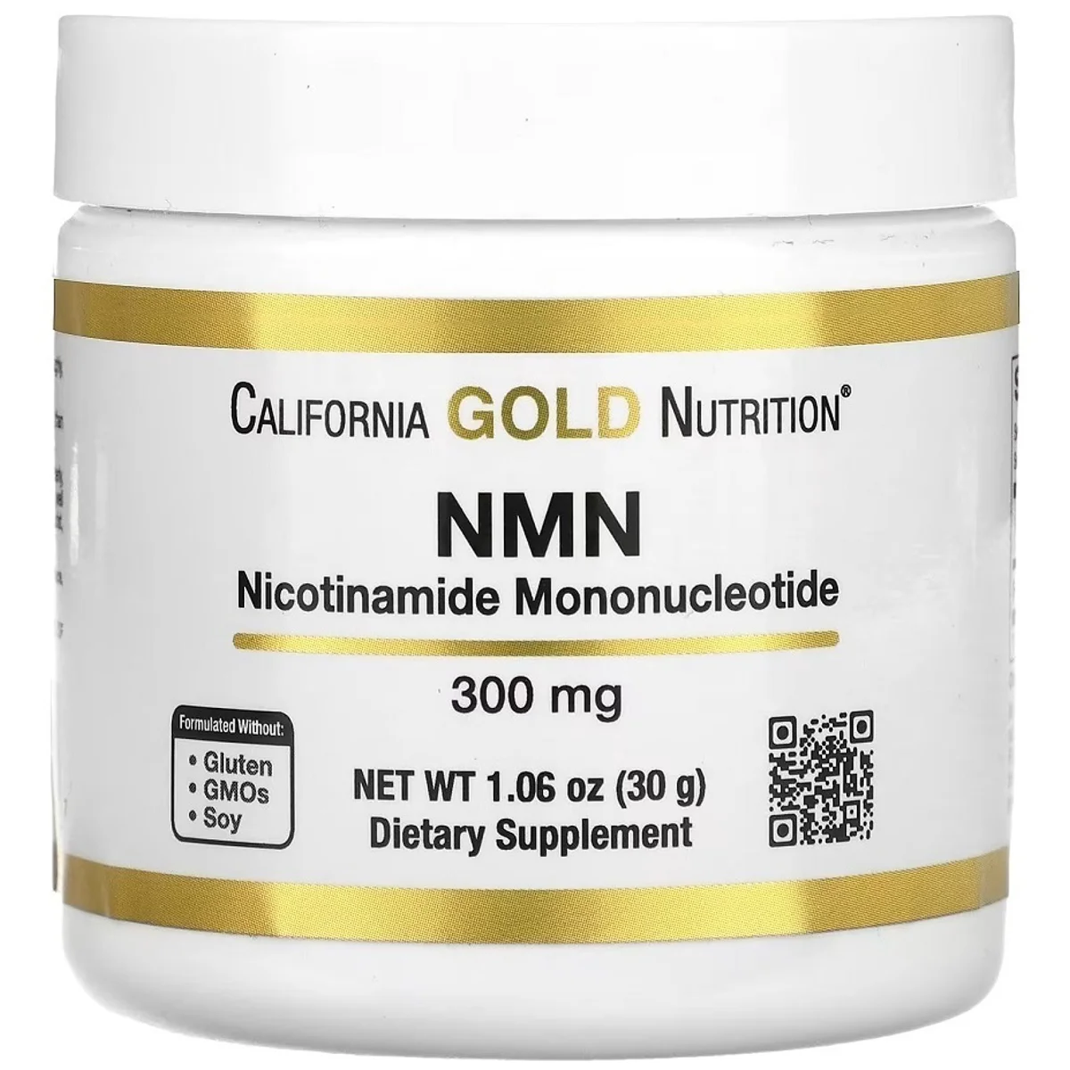 California Gold Nutrition NMN Powder – 300mg, 100 Servings