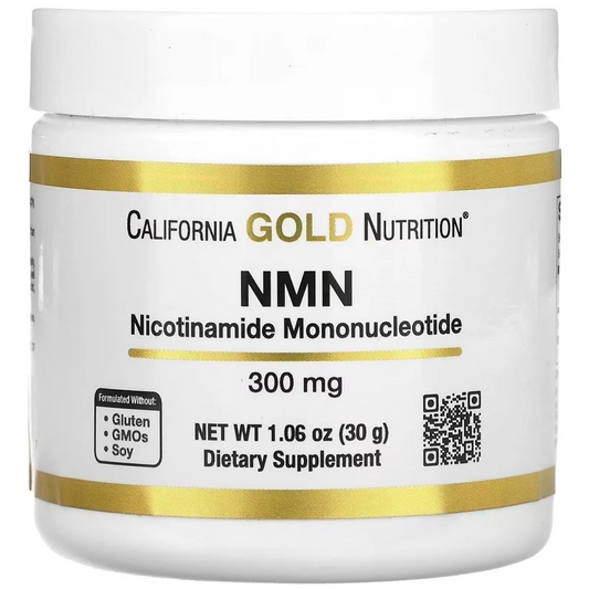 California Gold Nutrition NMN Powder – 300mg, 100 Servings