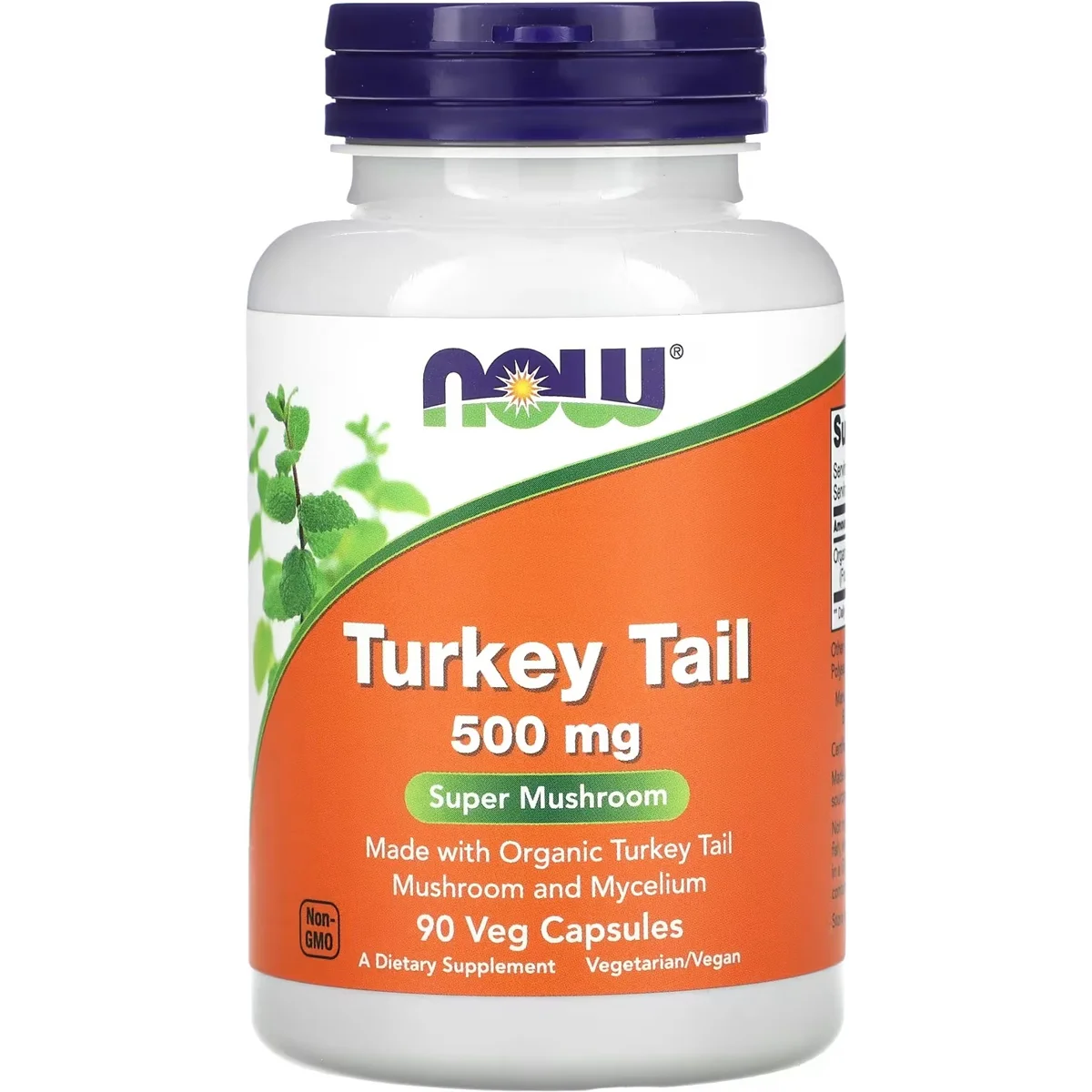 NOW Foods Turkey Tail Mushroom – 500mg, 90 Veg Capsules