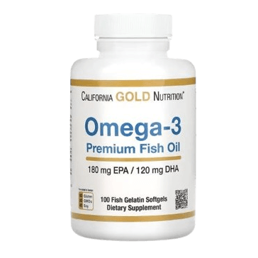 California Gold Nutrition Omega-3 Premium Fish Oil, 100 Softgels