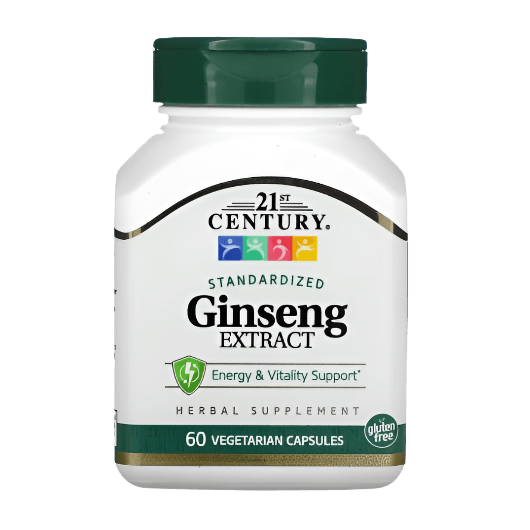 21st Century Ginseng Extract Veg Capsules, 60 Tablets