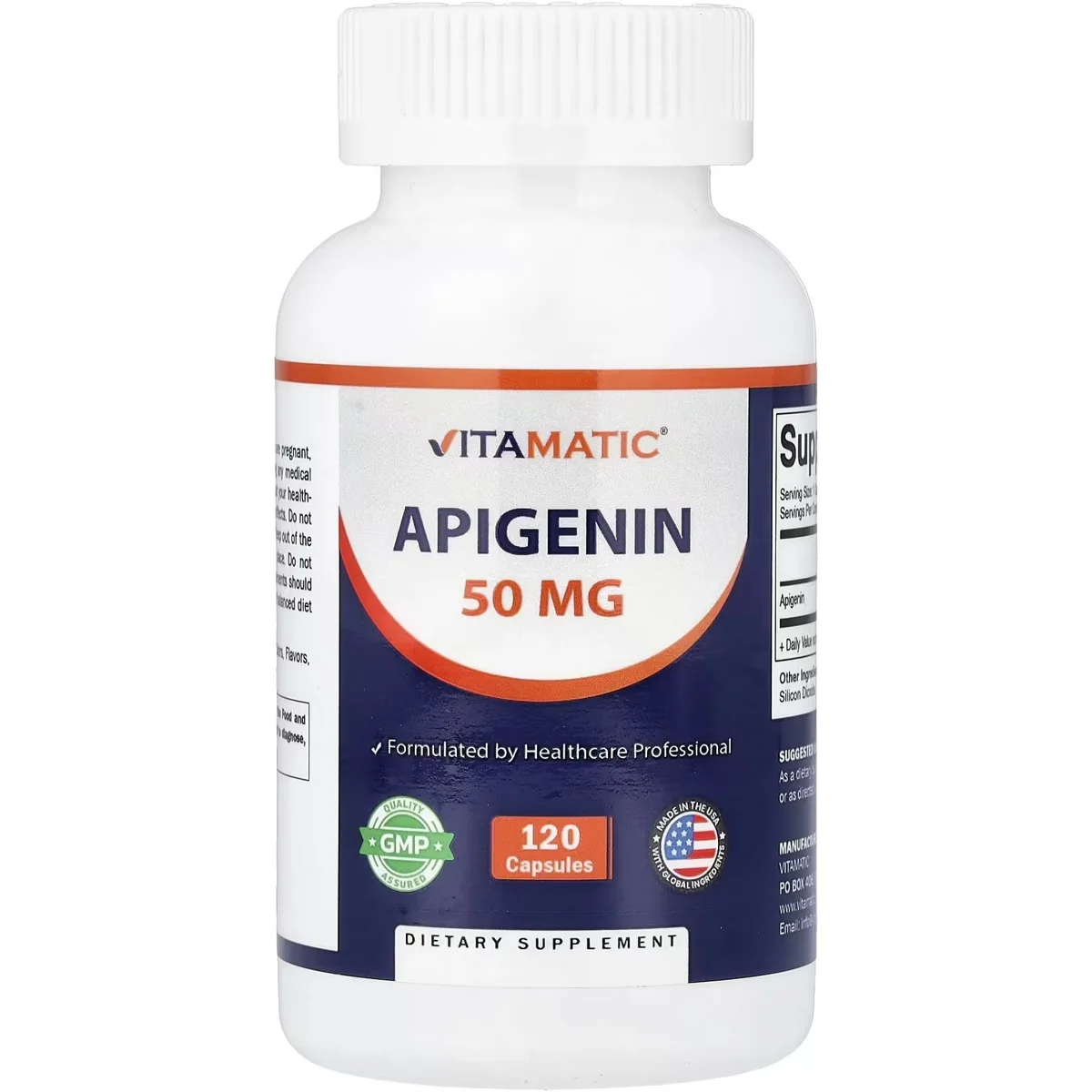Vitamatic Apigenin – 50mg, 120 Capsules