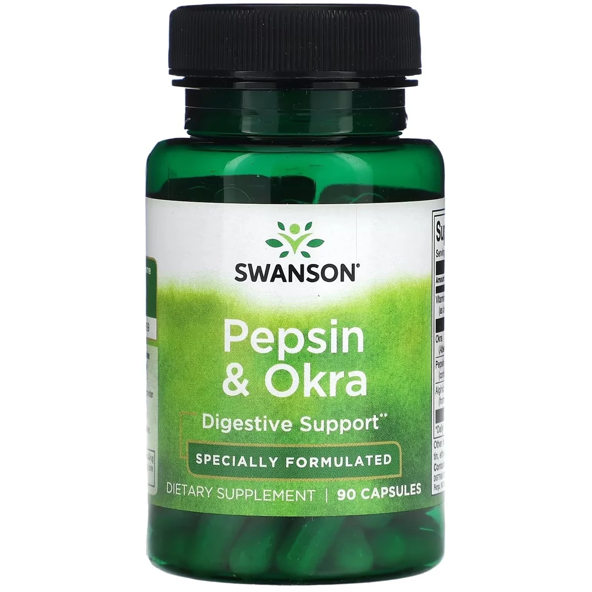 Swanson Okra Pepsin – 90 Capsules
