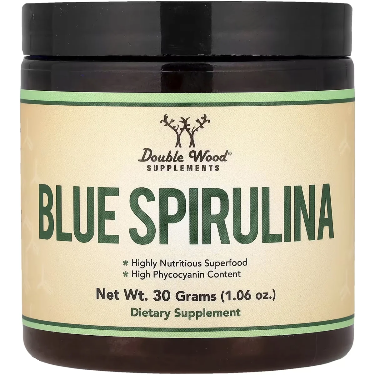 Double Wood Supplements Blue Spirulina – 1000mg, 30 Servings