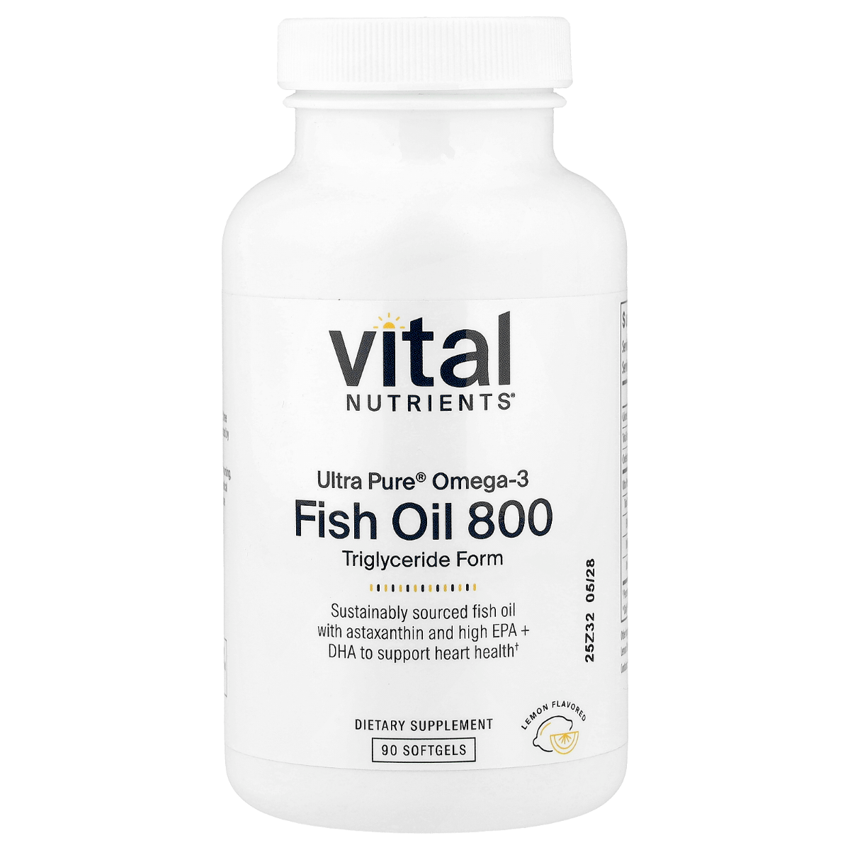 Vital Nutrients Ultra Pure Omega-3 Fish Oil 800 (90 Softgels) | The Supplement Lab Lebanon