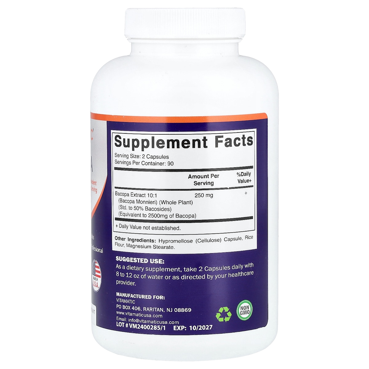 Supplement facts panel