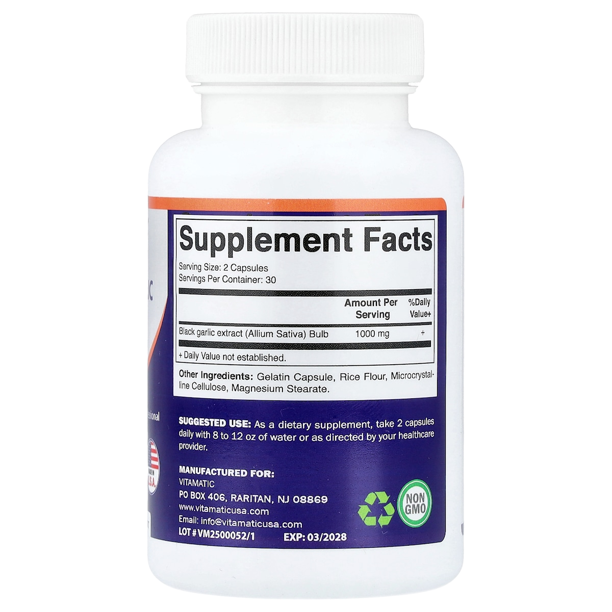 Supplement facts panel