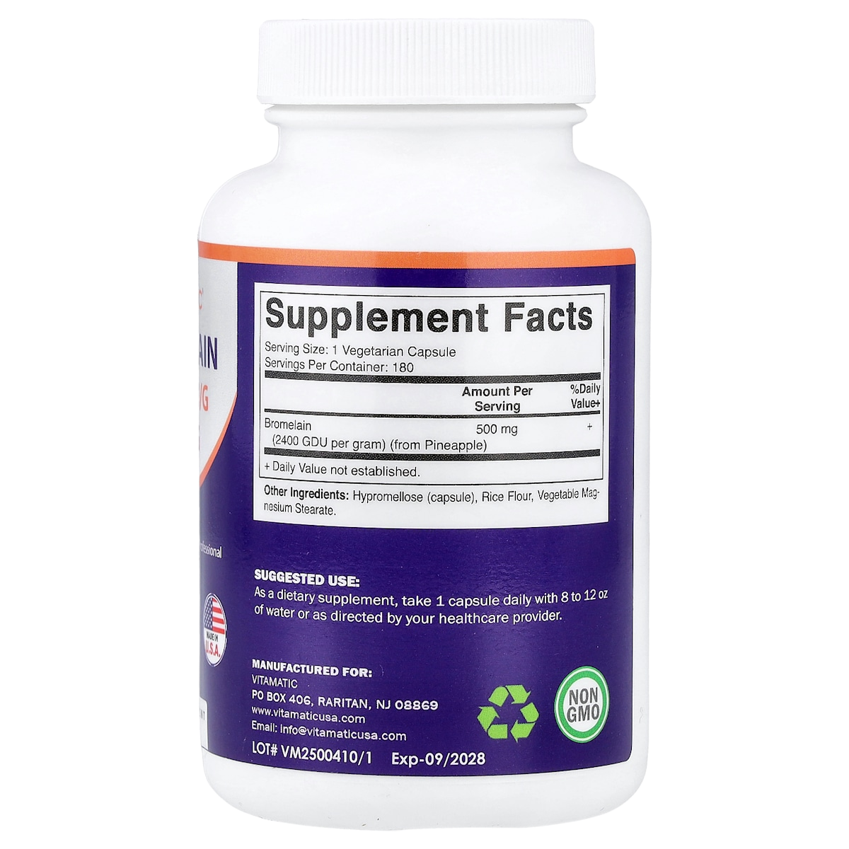 Supplement facts panel