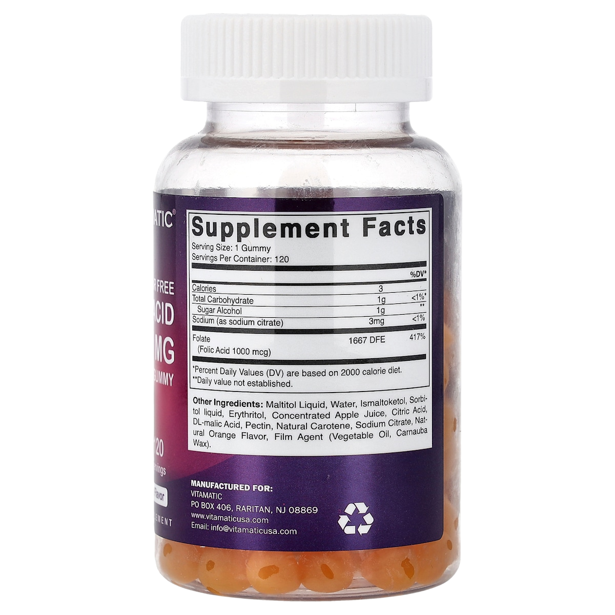 Supplement facts panel