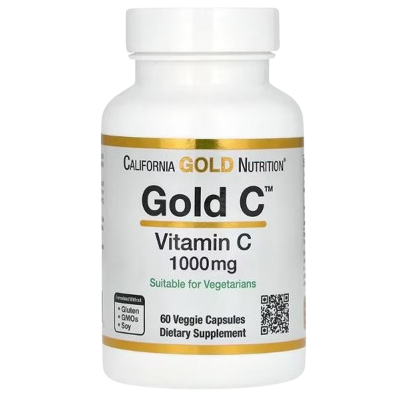 California Gold Nutrition Vitamin C, 1,000 mg, 60 Veggie Capsules