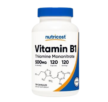 Nutricost Vitamin B1 (Thiamine) 500mg, 120 Capsules