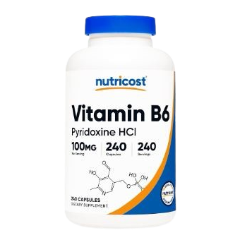 Nutricost Vitamin B6 (Pyridoxine HCl) 100mg, 240 Capsules