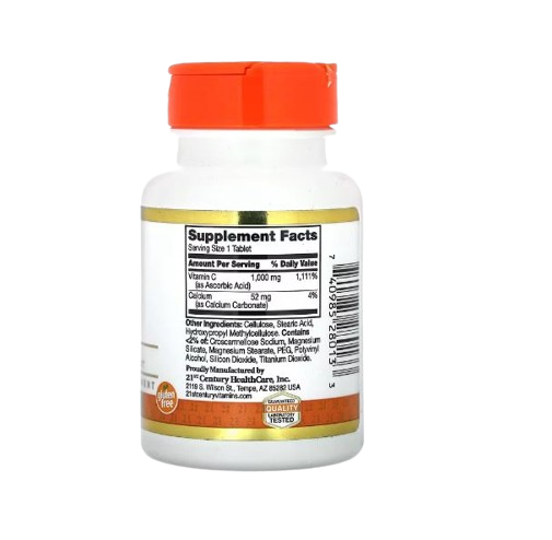 21st Century, Vitamin C, 1,000 mg, 60 Tablets