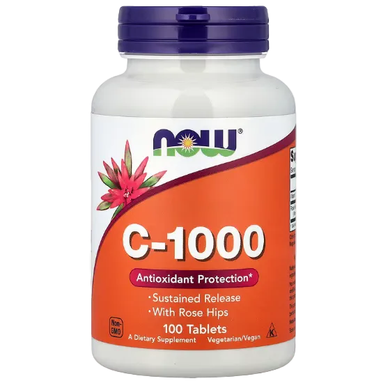 NOW Foods, C-1000 With Rose Hips, 100 Tablets | The Supplement Lab Lebanon