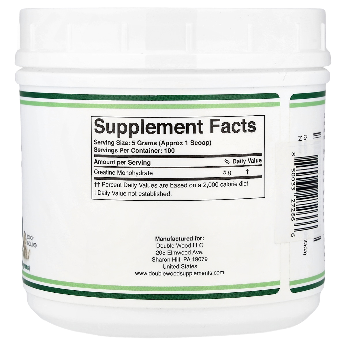 Supplement facts panel
