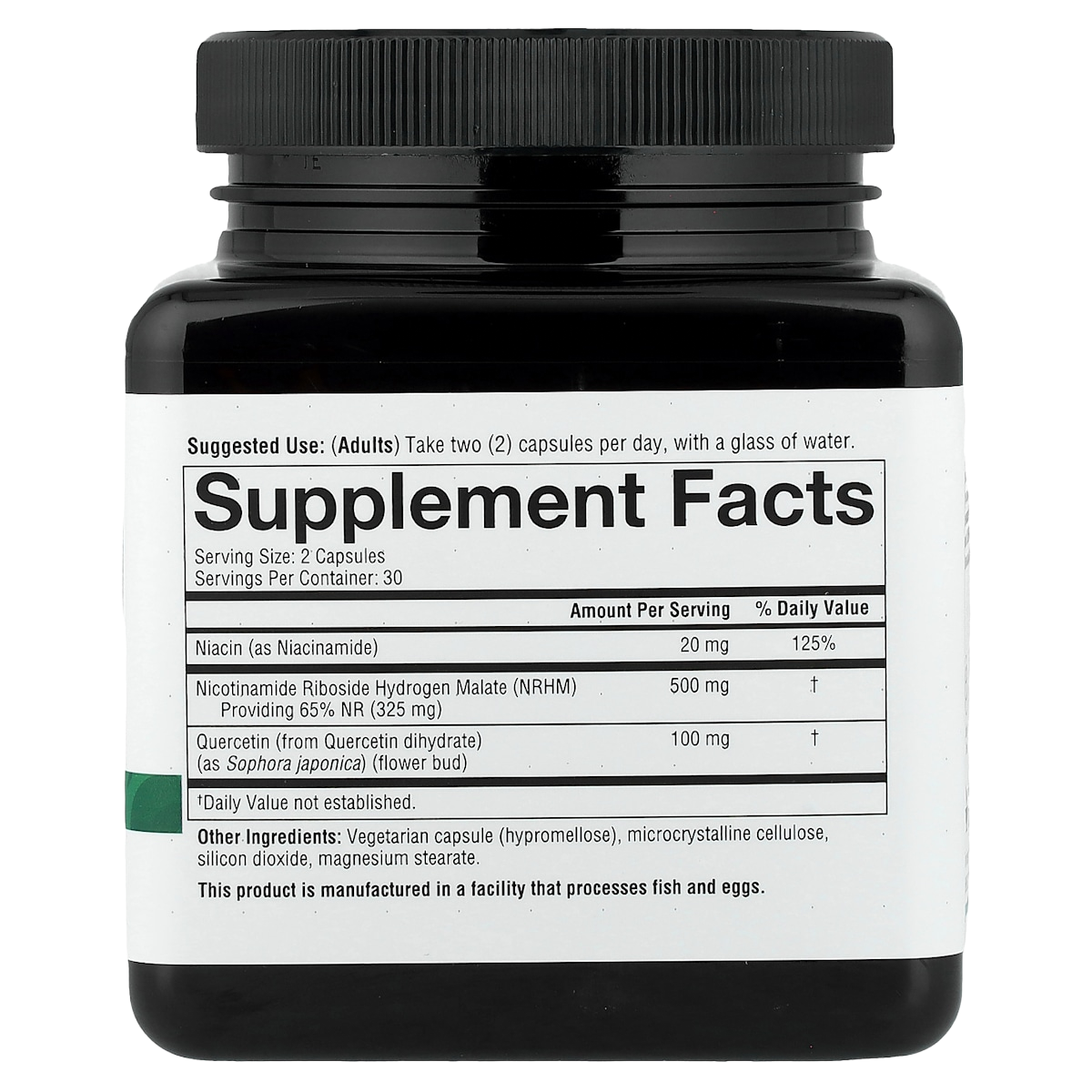 Supplement facts panel