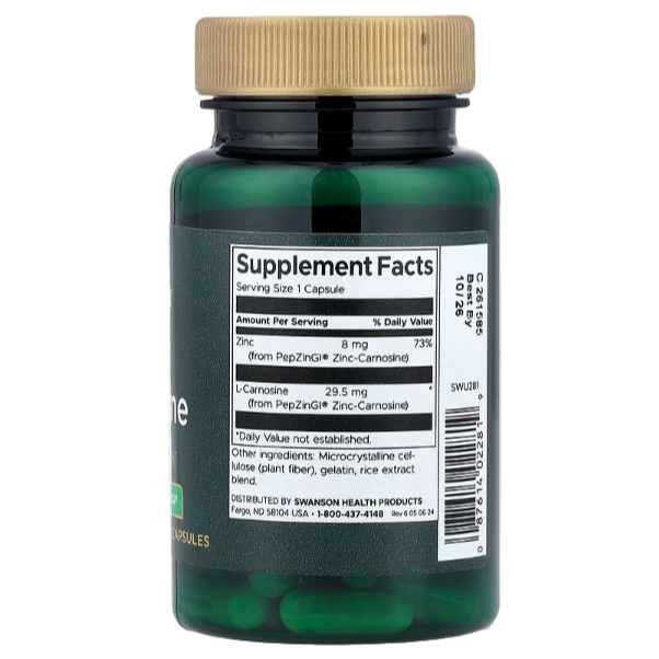 Swanson, Zinc Carnosine, 60 Capsules