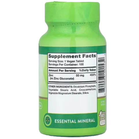Nature's Truth, Zinc, Chelated , 50 mg, 100 Tablets
